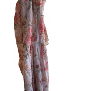 Scarlet Darkness Women’s L Pink Floral Smocked Square Neck Puff Sleeve Dress thumbnail 8