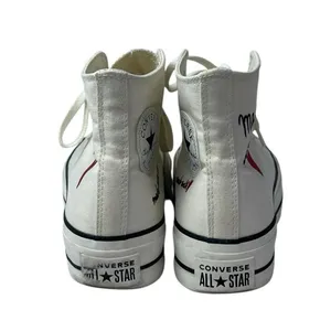 Converse Chuck Taylor All Star Made With Love White Lace Up Sneakers Shoes Sz 7 thumbnail 3