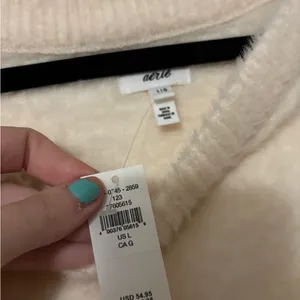 Aerie Soft Cream Crew Neck Sweater thumbnail 3