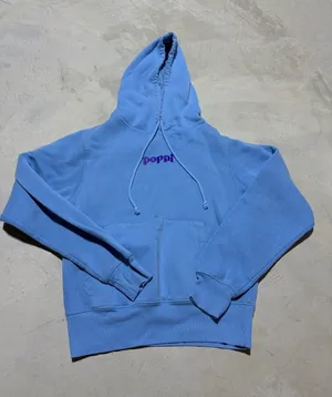 Poppi x target Blue Pullover Hoodie sweatshirt XS thumbnail 1