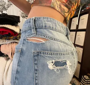 Garage Ripped Girlfriend Jeans thumbnail 4
