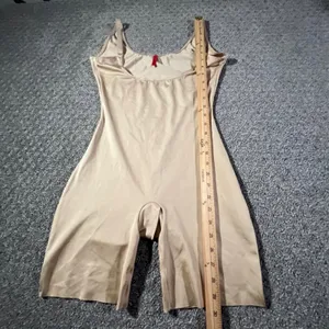 Spanx Shapewear Bodysuit Womens Large Beige Mid-Thigh Scoop Neck Firm‎ Control thumbnail 6