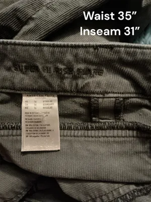 American Eagle Highest Waist Super Hi-Rise Flare Corduroy Pants Olive Taupe - Size 16 Regular thumbnail 4
