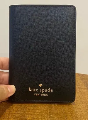 Kate Spade Black Leather Passport Cover Wallet thumbnail 1