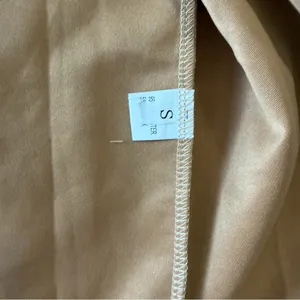 Women's Tan Long Sleeve Fitted Shirt Dress Size Small #260666 thumbnail 8