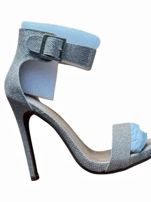 Dream Pairs Elegantee-N Women's Size 7 Silver Glitter Ankle Strap Stiletto Heels thumbnail 2