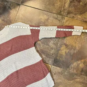 Old Navy Stitchy Pink Stripe Sweater Tunic XL thumbnail 4