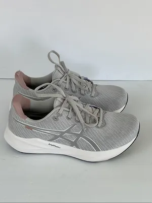 ASICS Versablast 4 Women's Gray Knit Sneakers with Pink Collar Trim thumbnail 2