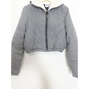 Princess Polly The Keir Puffer Jacket Black/White Size L/XL Plaid Gingham thumbnail 7