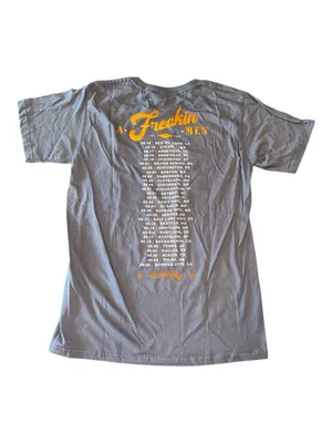 Elle Gray Tee with Bold Yellow 'Freakin Yeah' Graphic thumbnail 2