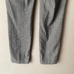 Zara‎ Cotton Herringbone Academia Office Siren Tapered Ankle Pants Small Gray thumbnail 7