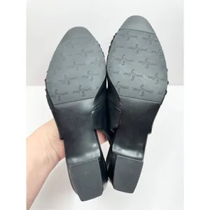 Easy Street Black Slingback Pumps Pleated Low‎ Block Heel Shoes 6.5 thumbnail 9