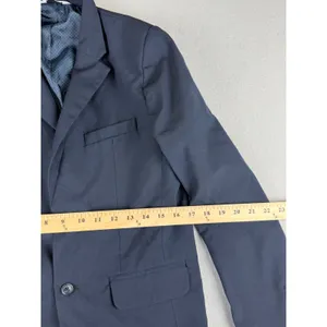 Cat & Jack Navy Blue Two Button Blazer Jacket Polka Dot Lining Size 14 thumbnail 3
