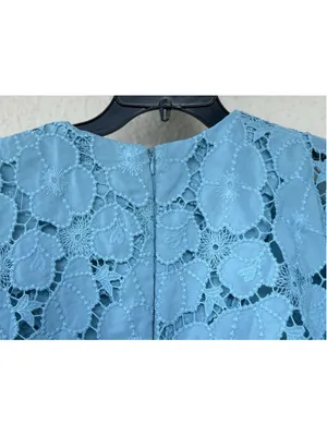 Tuckernuck Cameo Blue Eyelet Cape Leah Dress 8 Tea Garden Party Wedding Bridal thumbnail 10