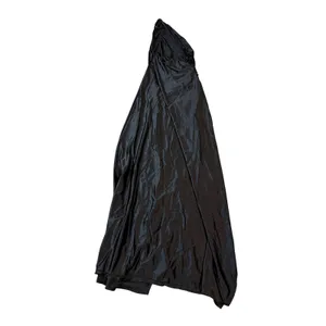 NWT OYS Size Medium Black Wedding Prom One Shoulder‎ Satin Ruched Bodycon Maxi thumbnail 5