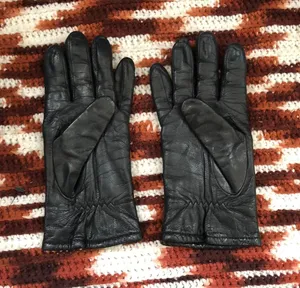 Vintage 90s Fownes Leather Driving Biker Gothic Grunge Gloves Winter Fashion thumbnail 1
