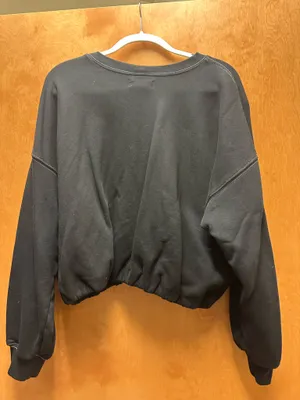 Velvet by Graham & Spencer Black crew neck sweatshirt thumbnail 1