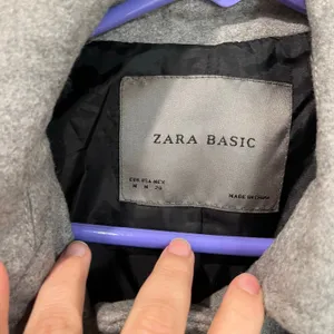 Zara Basic Gray Wool Blend Coat Double Breasted Classic Minimalist‎ M thumbnail 10
