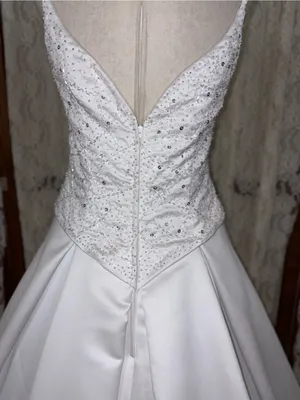 Beautiful Vintage 90s White Satin Wedding Gown thumbnail 6