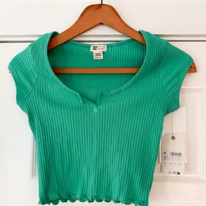 Billabong Aqua Ribbed Crop Top Size XS‎ NWT thumbnail 4