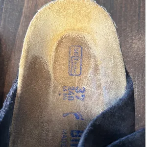Birkenstock Arizona Slide Sandals 37 L6 M4 Black Suede Soft Footbed Boho Summer thumbnail 7