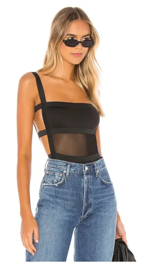 superdown Strappy Black Bodysuit thumbnail 1