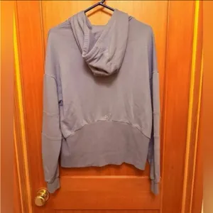 Alo Yoga Interval Microfleece Pullover Hoodie in Blue Moon Size S EUC thumbnail 3