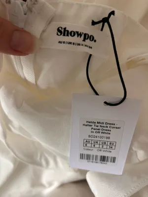 New Showpo Helda Midi Dress Halter Tie Neck Corset Panel Dress Size XS MSRP $139 thumbnail 7