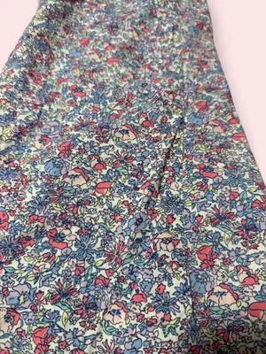 GAP Floral Wide-Leg Lounge Pants in Blue and Pink thumbnail 4