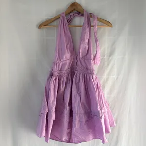 NWT Free People Sail away tunic tiered ruffle dress lilac purple small thumbnail 3