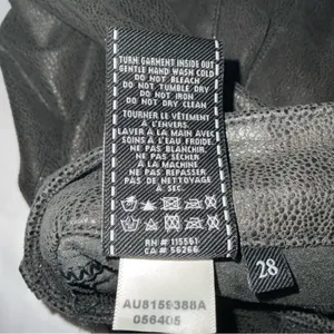 7 For All Mankind Metallic Coated High Rise Skinny Jean 28 Goth Punk Rocker Rave thumbnail 13