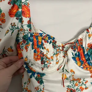 For Love & Lemons Brandy Floral Top Ivory Size Small thumbnail 6