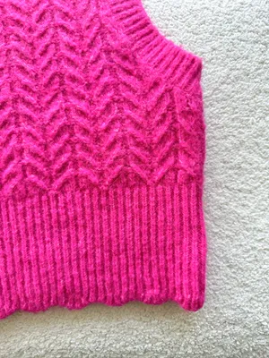 Zara Hot Pink Sweater Best thumbnail 3