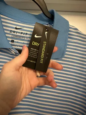 Nike striped blue polo thumbnail 3
