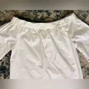 Madewell Off the‎ Shoulder Top 3/4 Sleeve 100% Cotton XXS Minimalist Classic EUC thumbnail 5