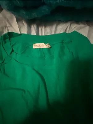Zenana Outfitters womans Long-Sleeve Crew in Teal Green thumbnail 2
