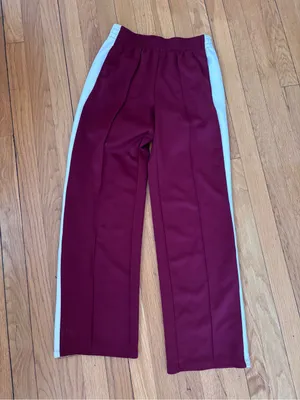Sincerely Jules Cropped Maroon Track Pants XS thumbnail 4