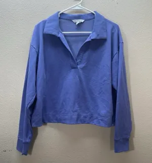 Athleta Retro Terry V-Neck Sweatshirt Tee thumbnail 1