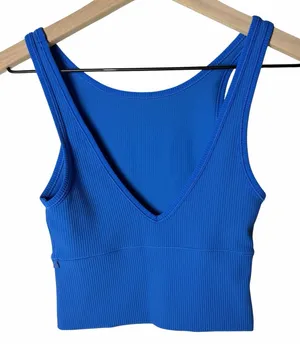 Lululemon Power Pivot Tank Ribbed Poolside PLSI Women's size 2 thumbnail 1