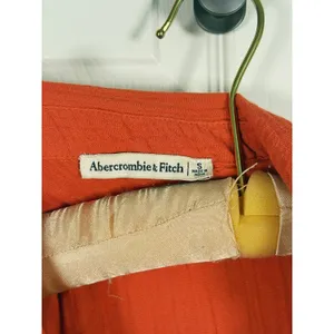 Abercrombie Cotton Gauze Romper Playsuit Womens S Orange Utility Fall Granola thumbnail 4