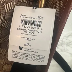 Disney X Coach Dempsey Tote 22 In Signature Jacquard With Mickey Mouse cm199 thumbnail 7