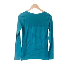 Fabletics Baltic Teal Delta Seamless Long Sleeve Athletic‎ Top NWT Medium thumbnail 4