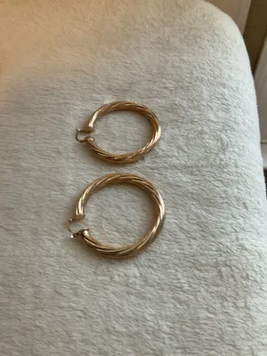 Gold plated 3” Hoops thumbnail 4