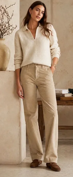 NWT GAP GapStretch Corduroy Pants Size 2R Tan Low Rise Straight Modern Fit thumbnail 1