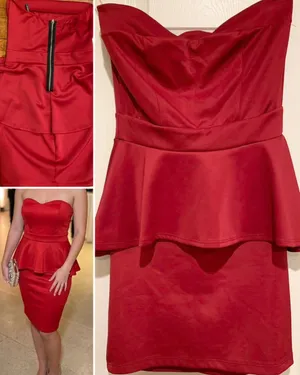 Stunning Cameo USA Strapless Peplum Mini Dress size M thumbnail 4