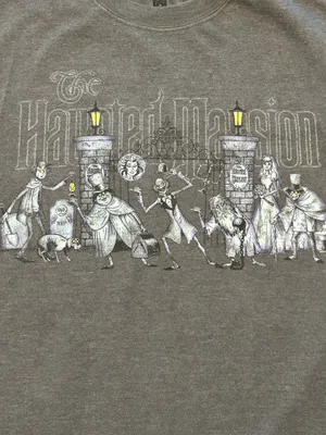 THE HAUNTED MANSION Disney Parks Hanes Gray Glow in the Dark T-shirt VTG Y2K S thumbnail 3
