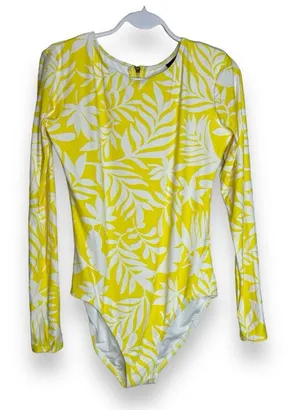 Kate Spade Long Sleeve One Piece Sz M‎ Swim Suit Rash Guard Paddle Bathing Suit thumbnail 1