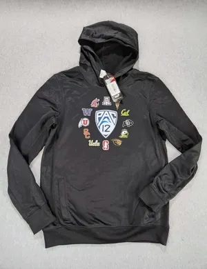 Fanatics PAC 12 Conference Hoodie Youth Large‎ 12/14 Black Football NCAA Team Logo Shirt thumbnail 1