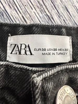 Zara Black Wide-Leg Distressed Jeans thumbnail 5