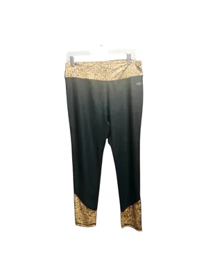 NWL Black Leopard Print Cropped Active Leggings Women’s XL thumbnail 2